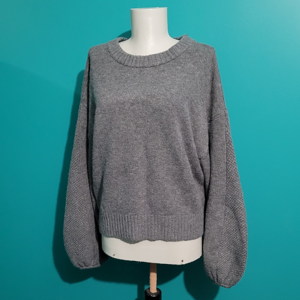 Express puffy bishop sleeve sweater